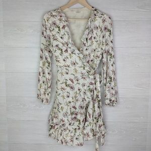 NWT Taylor & Sage Ruffle Hem Floral Wrap Dress